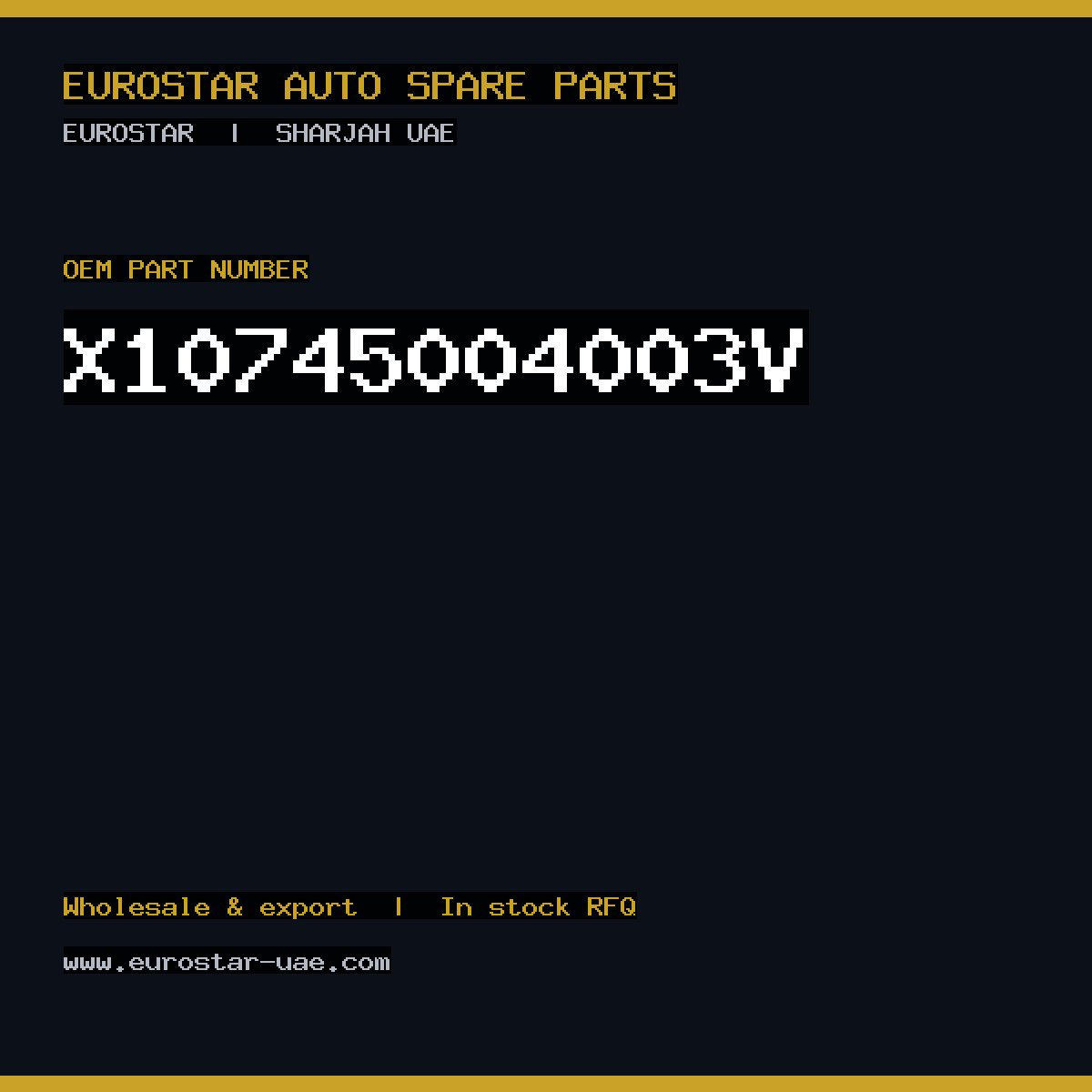 CONTINENTAL/VDO X10-745-004-003V