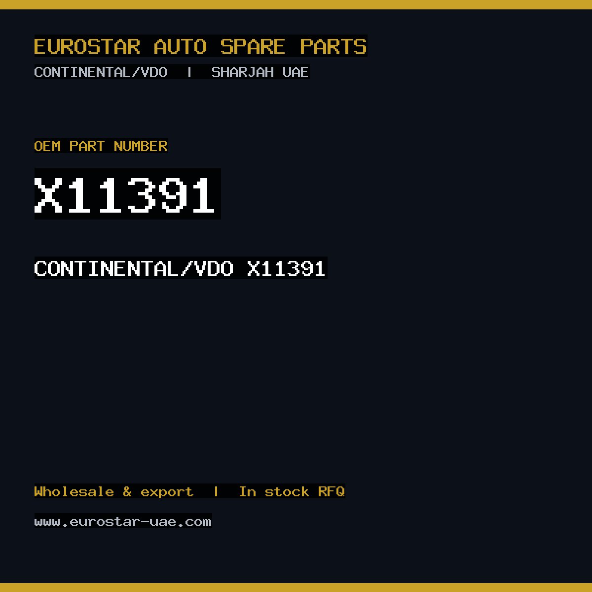 CONTINENTAL/VDO X11391