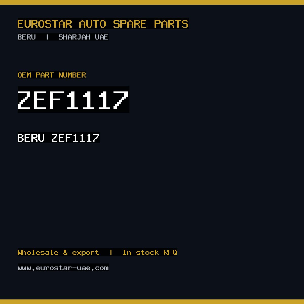 BERU ZEF1117