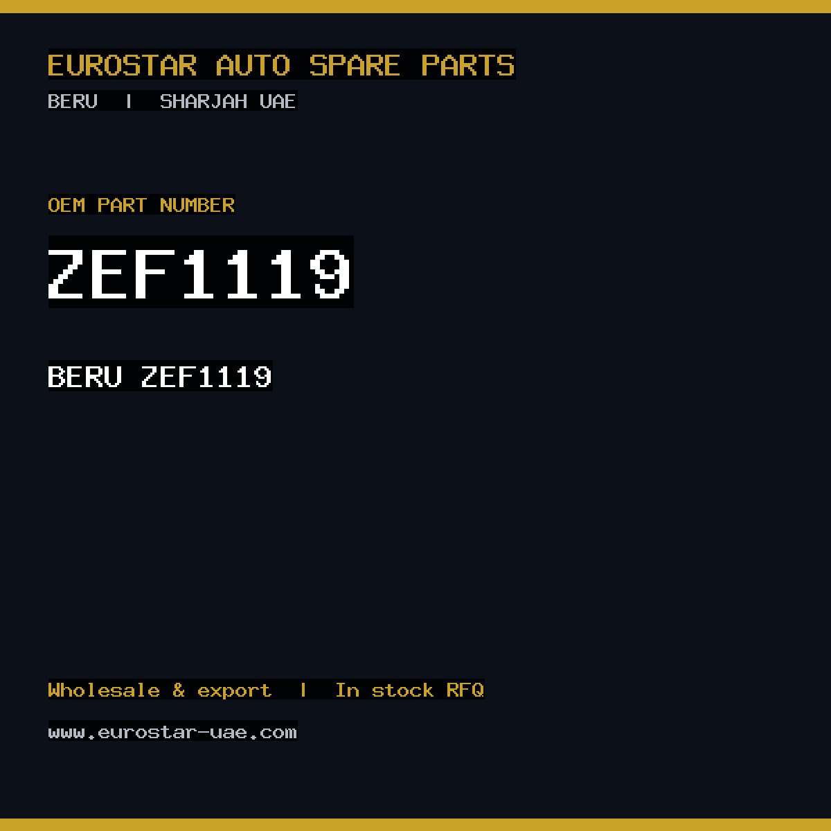 BERU ZEF1119