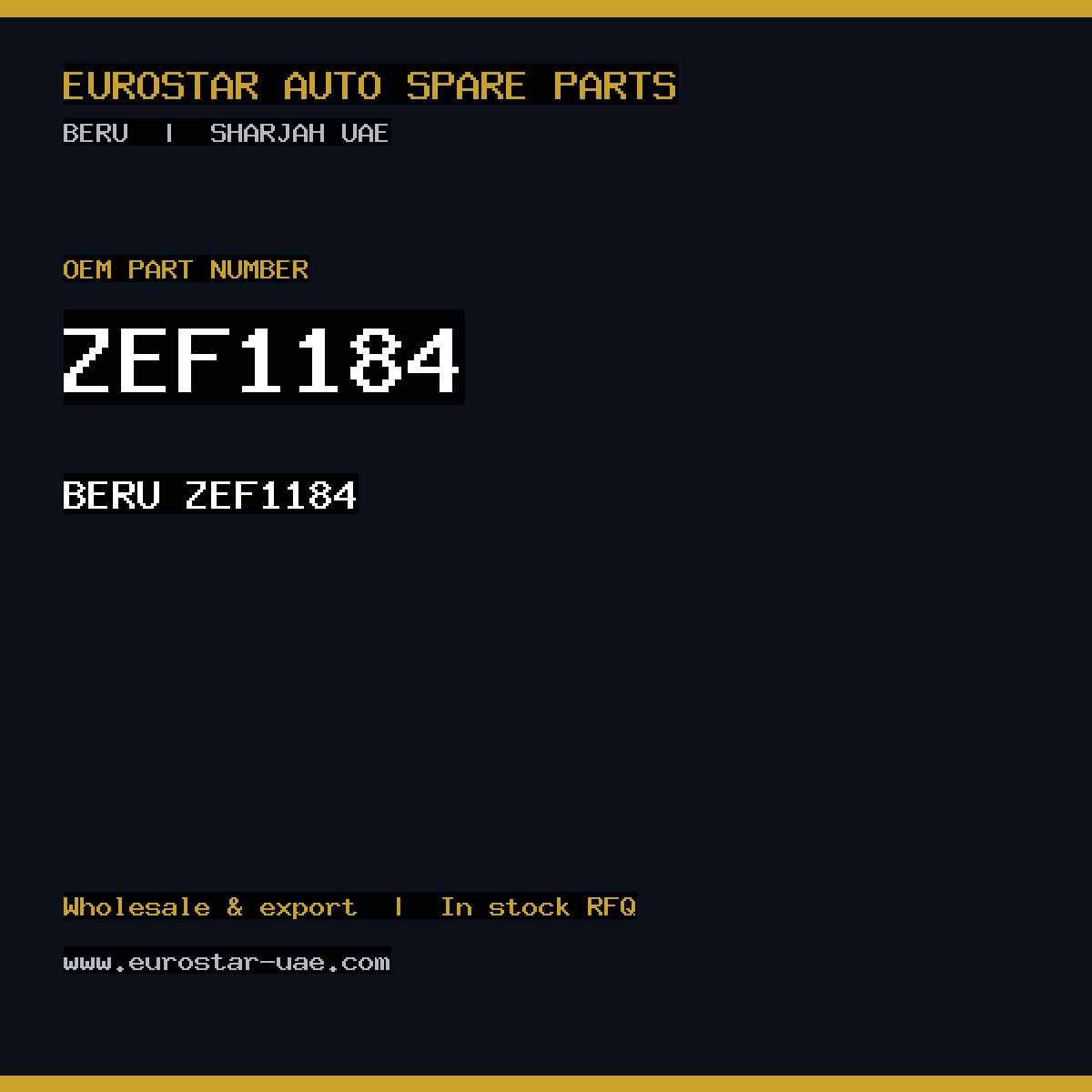 BERU ZEF1184