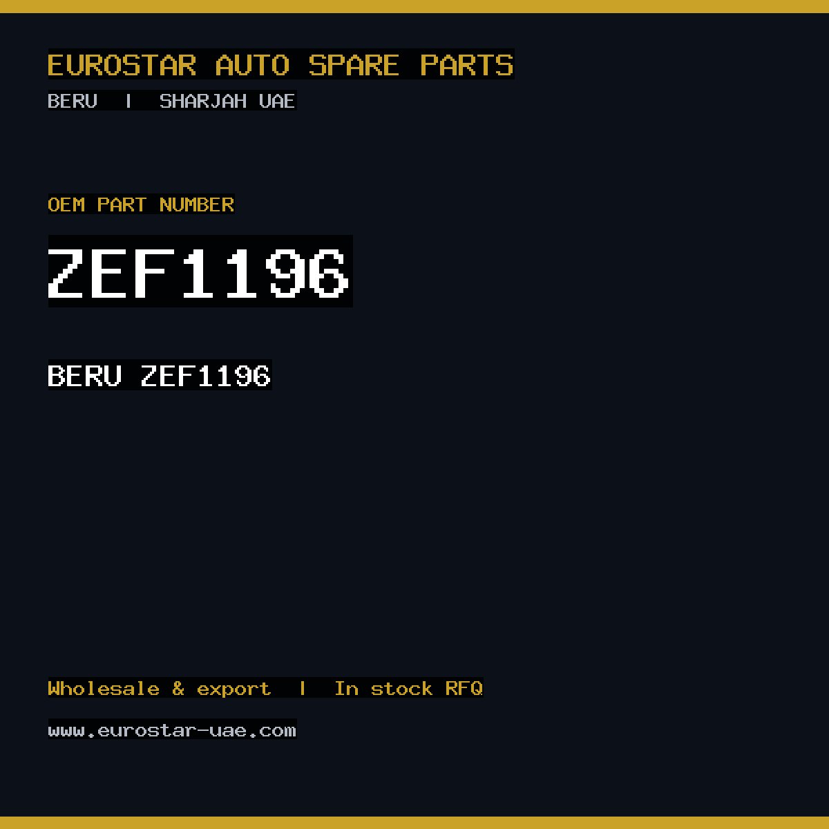 BERU ZEF1196