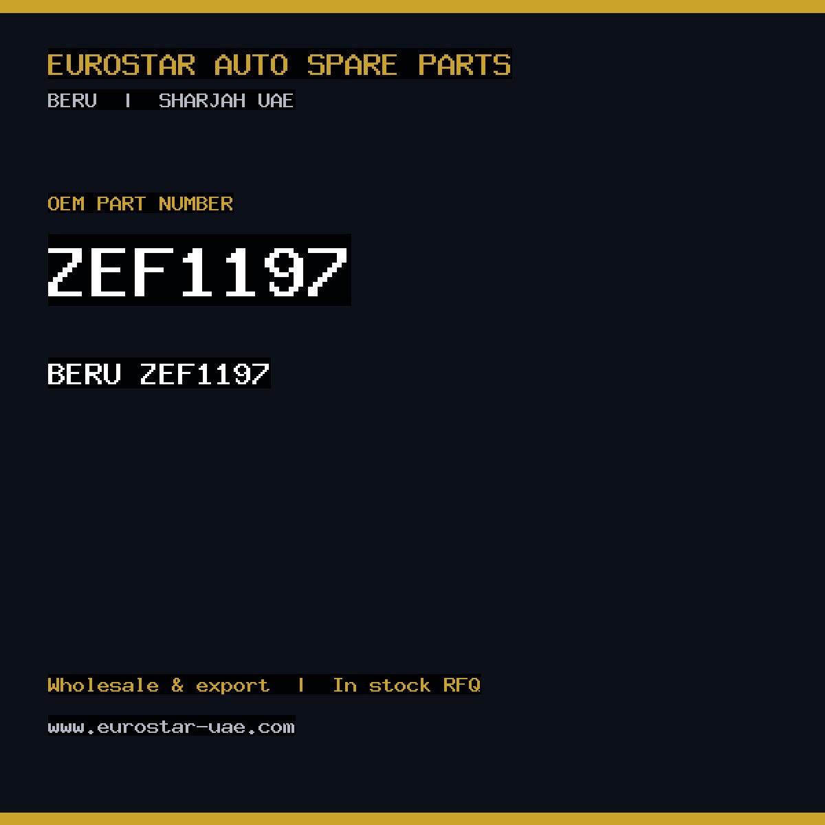 BERU ZEF1197