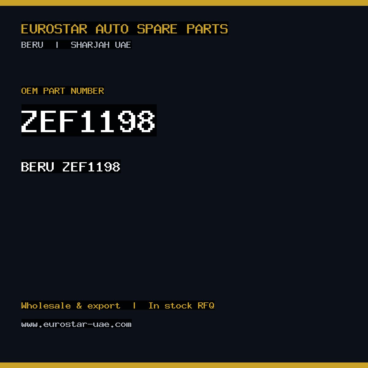 BERU ZEF1198
