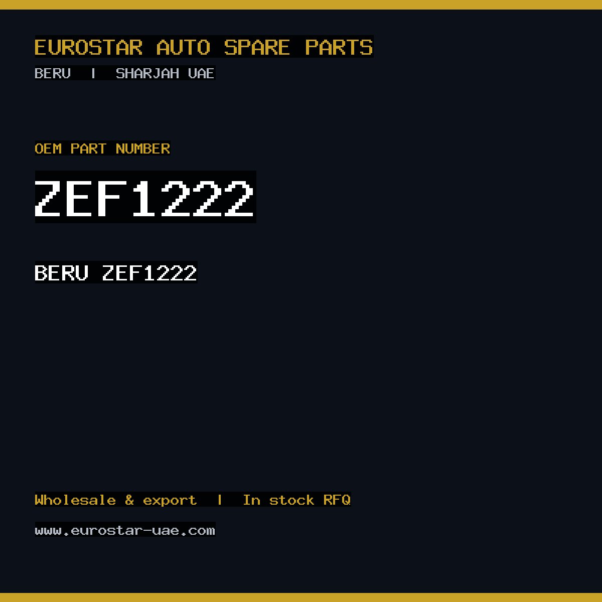 BERU ZEF1222