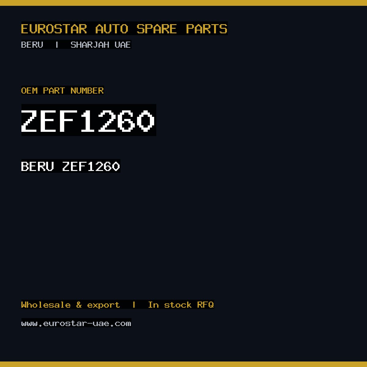 BERU ZEF1260