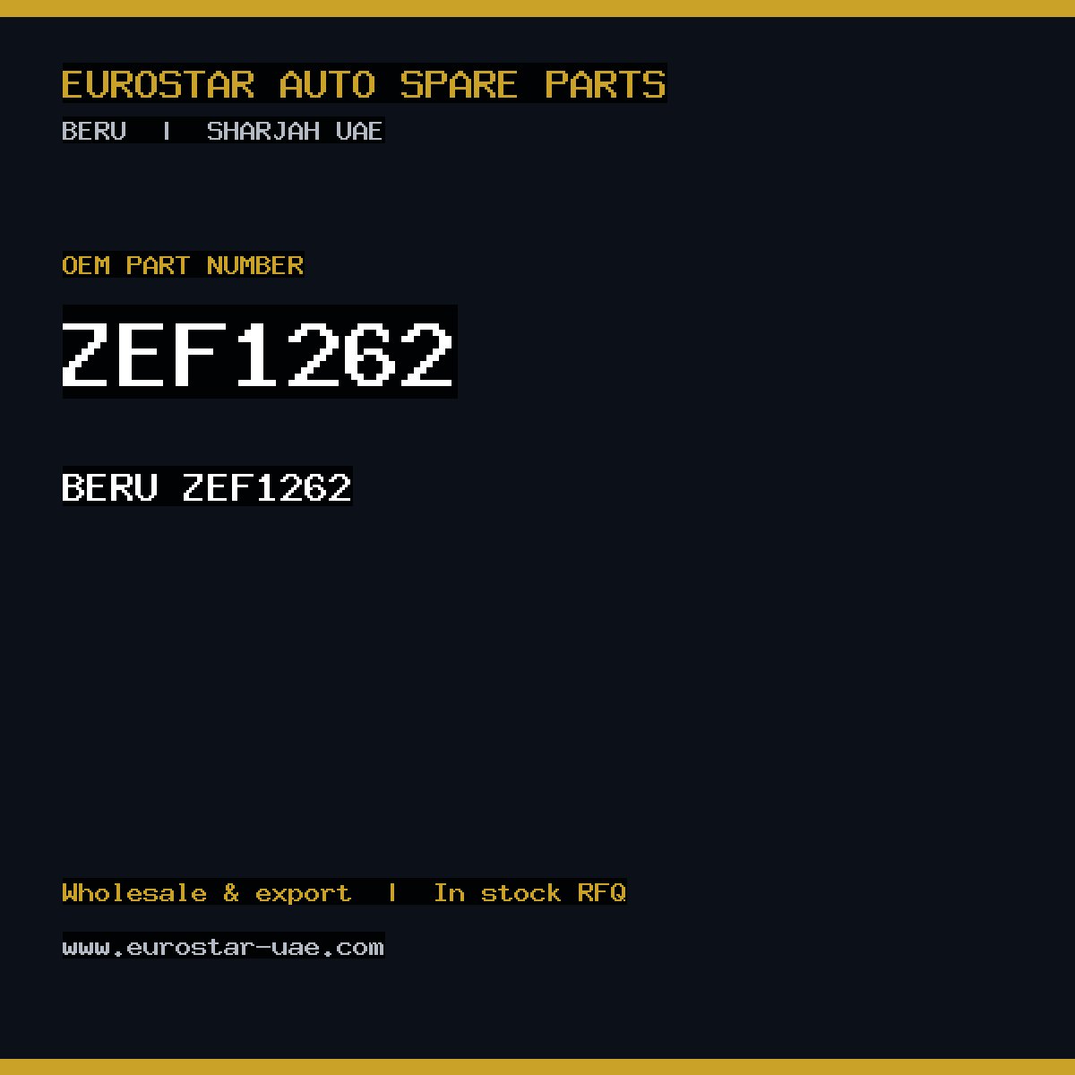 BERU ZEF1262