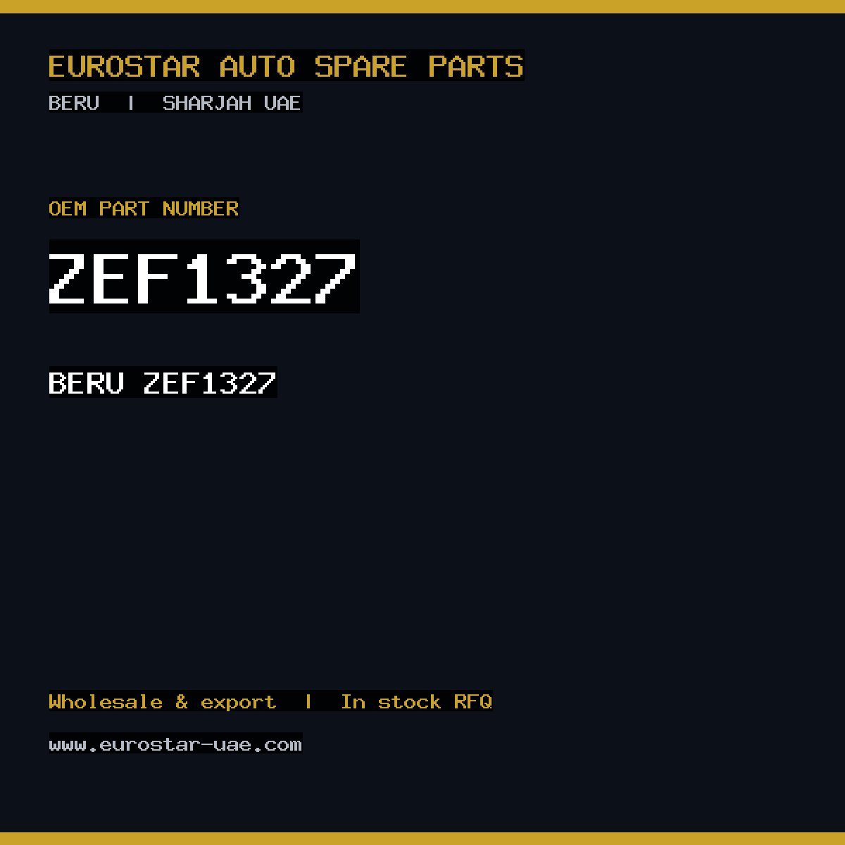 BERU ZEF1327