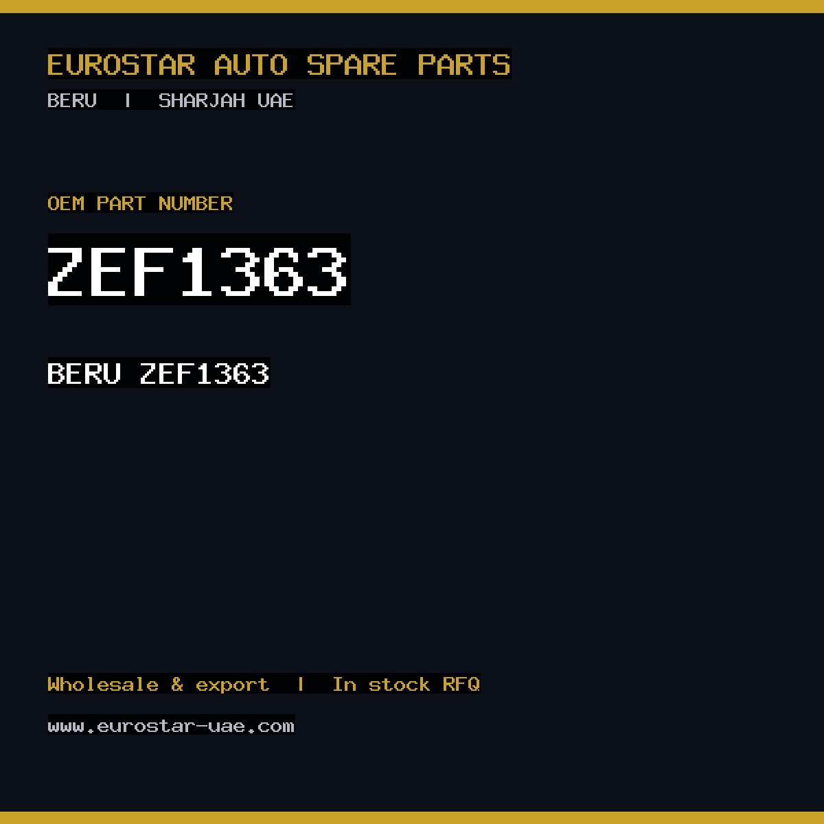 BERU ZEF1363