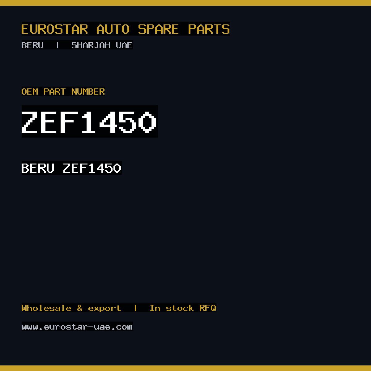 BERU ZEF1450