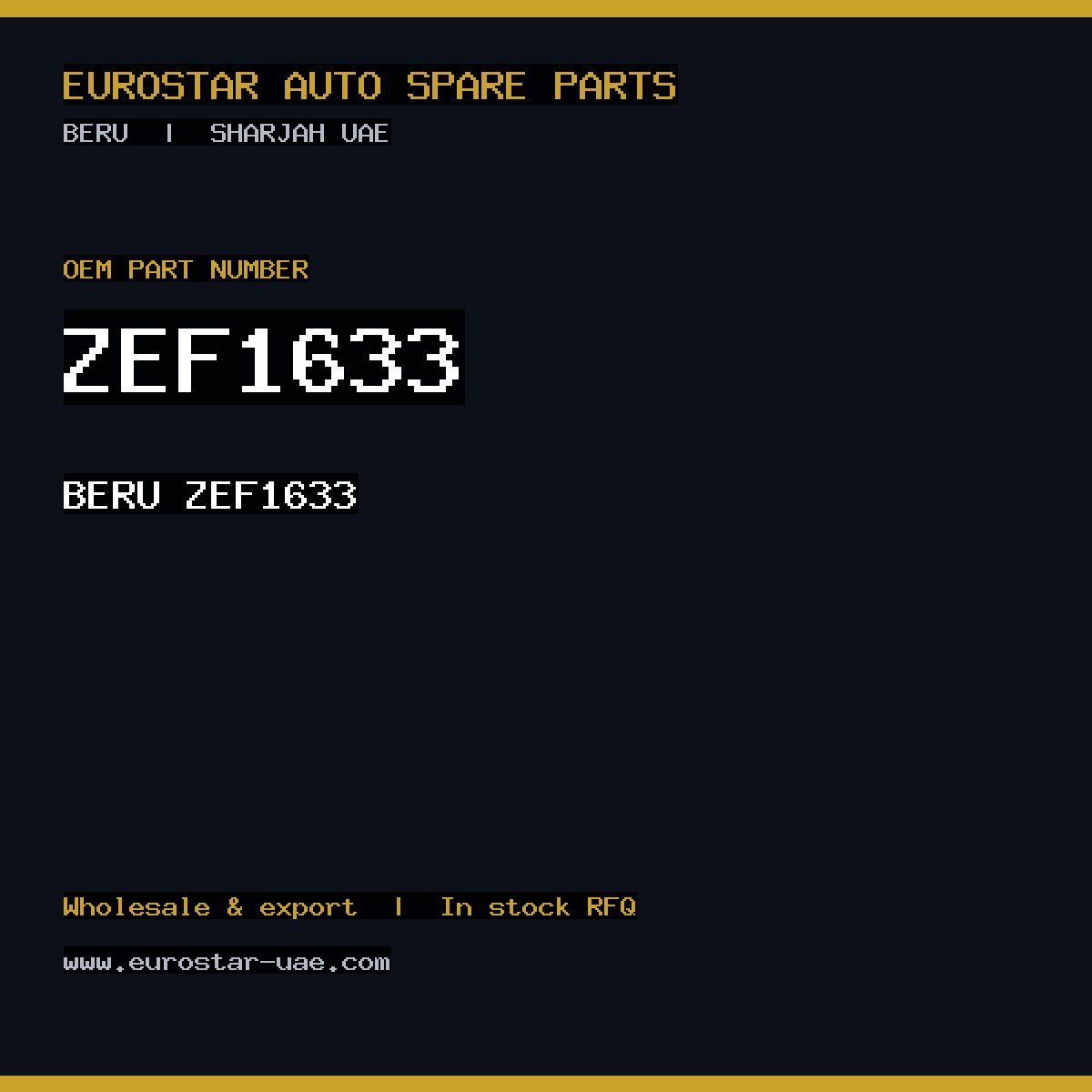 BERU ZEF1633