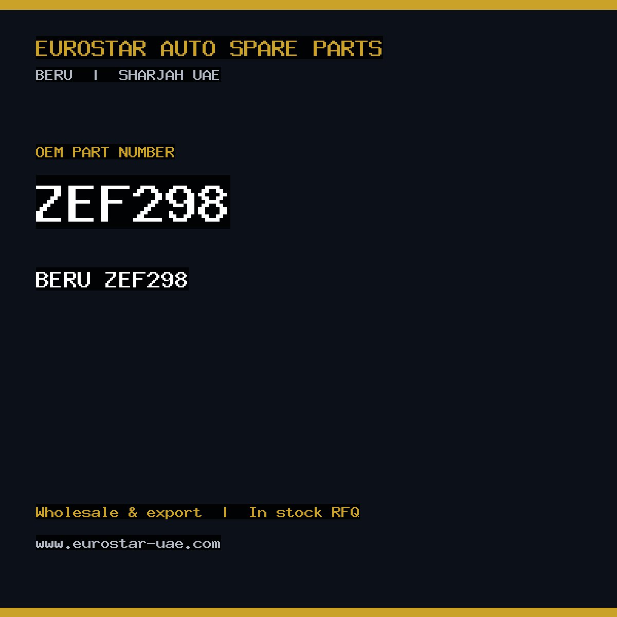 BERU ZEF298