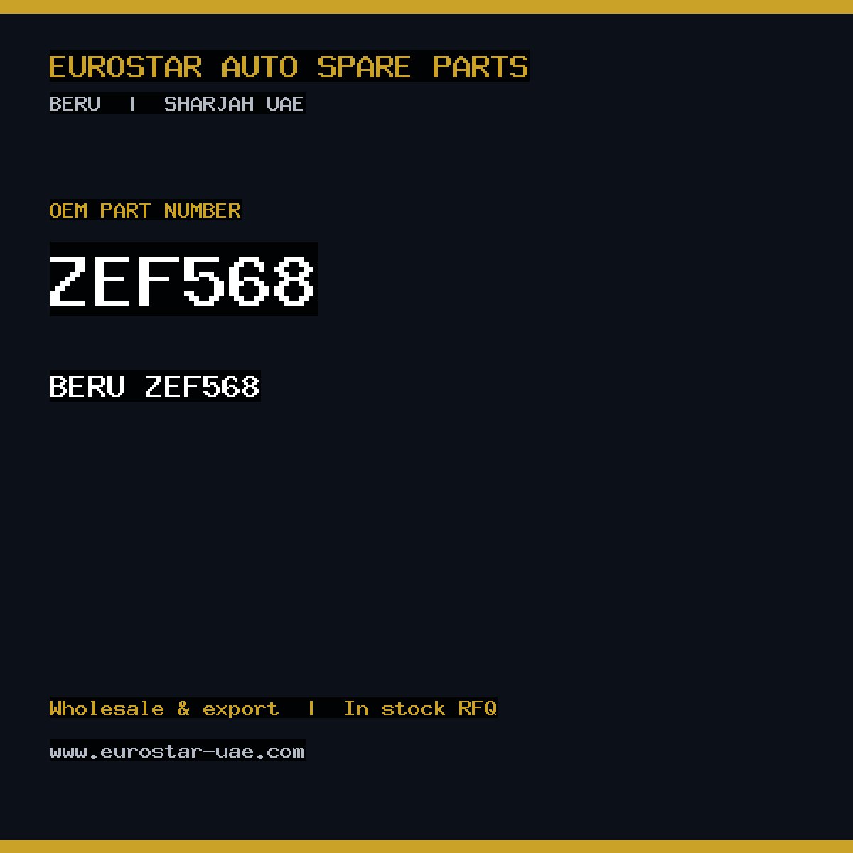 BERU ZEF568