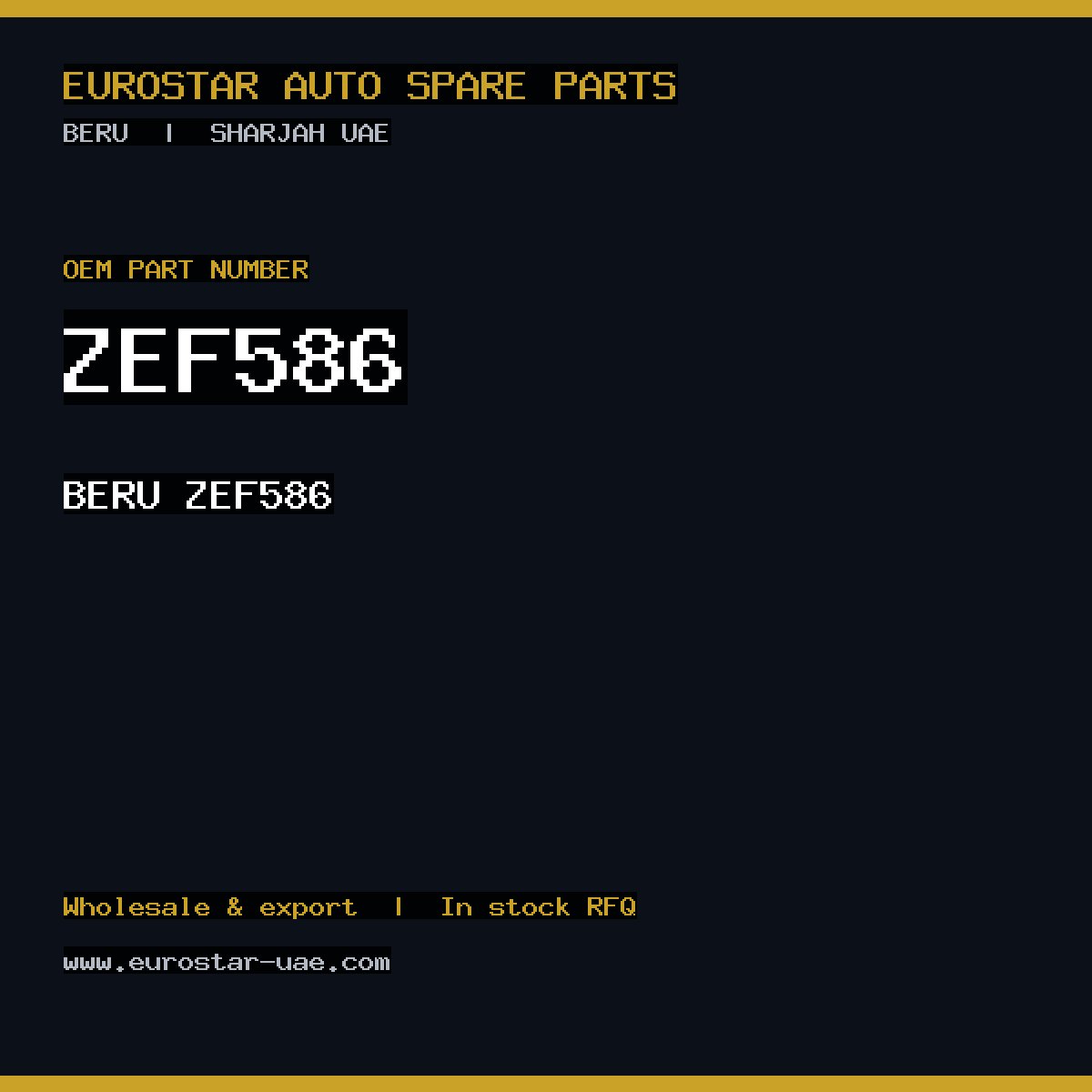 BERU ZEF586