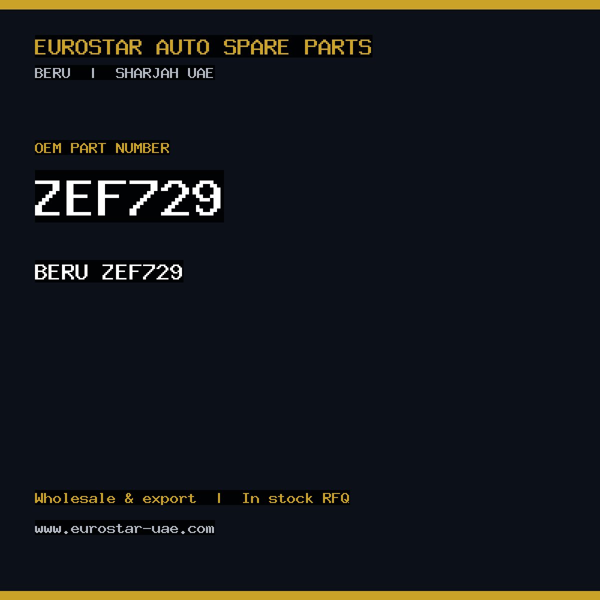 BERU ZEF729