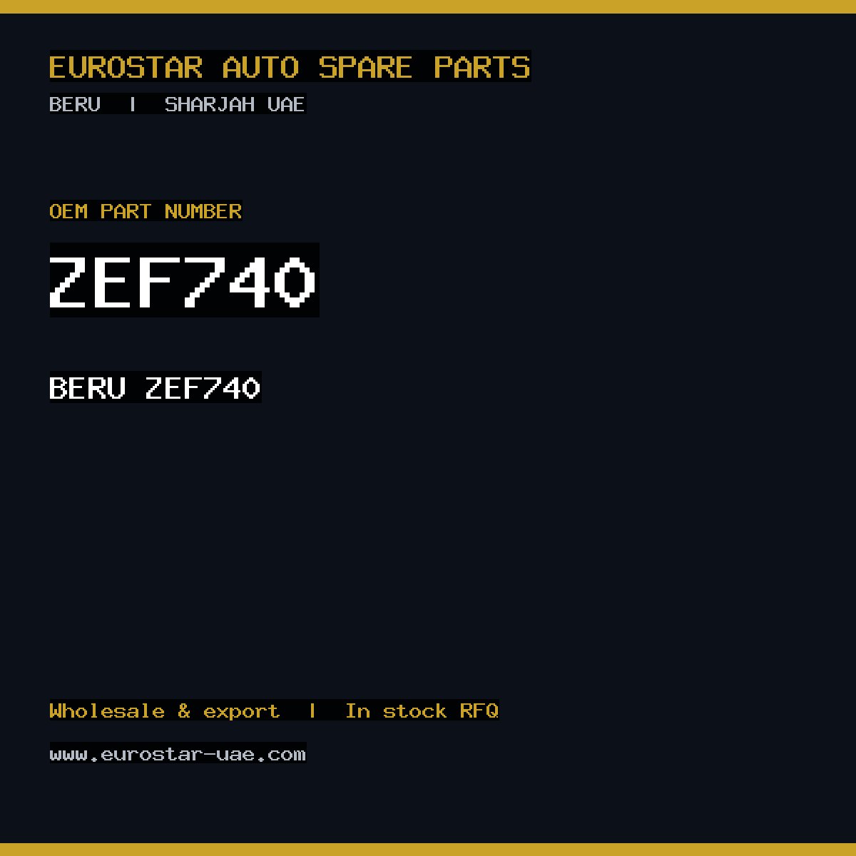 BERU ZEF740