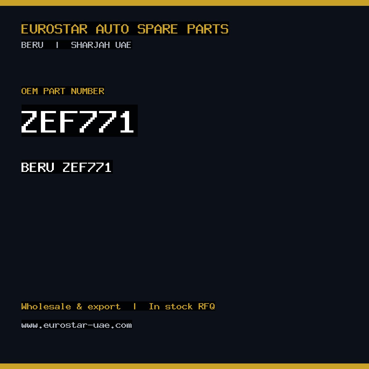 BERU ZEF771