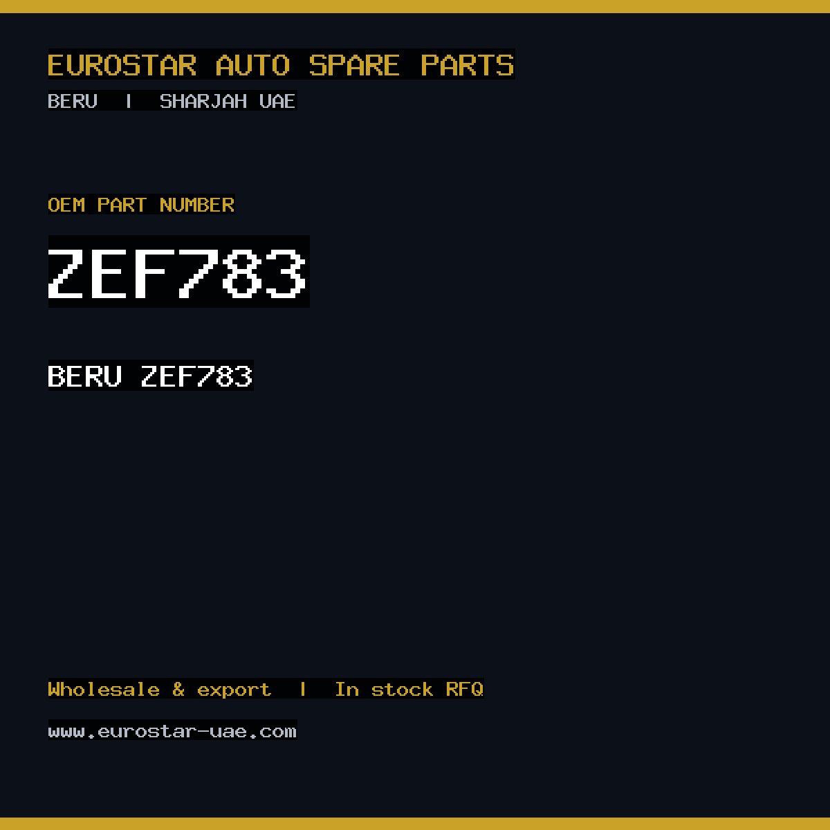 BERU ZEF783