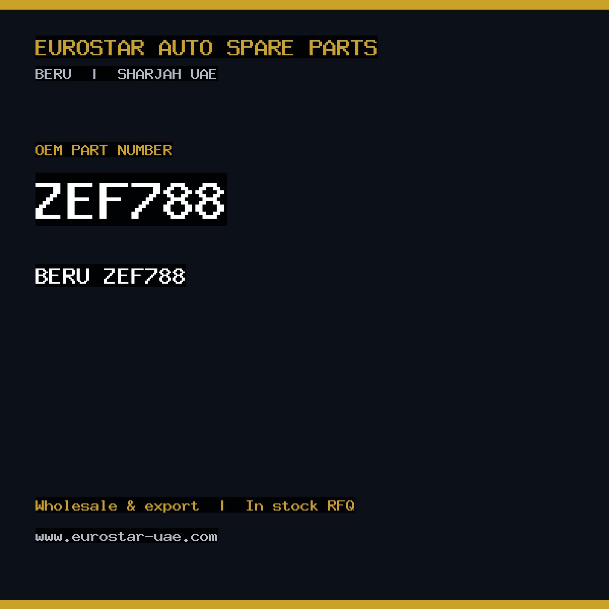 BERU ZEF788