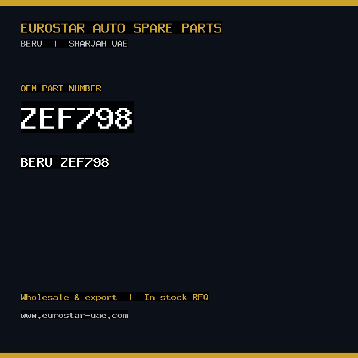 BERU ZEF798