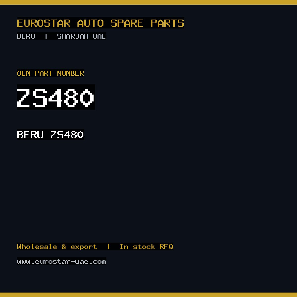 BERU ZS480